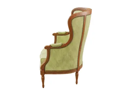 Classic Fabric Armchair 3D model