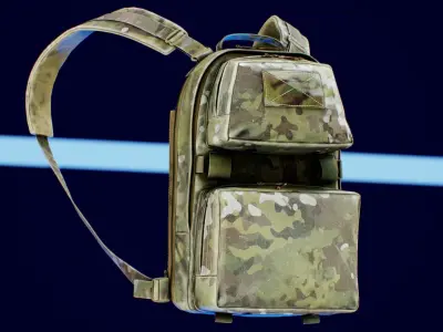 TYR Tactical Tuesday Huron Collapsible Direct Action V2 Low-poly 3D model