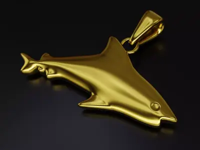 Shark pendant Free 3D print model