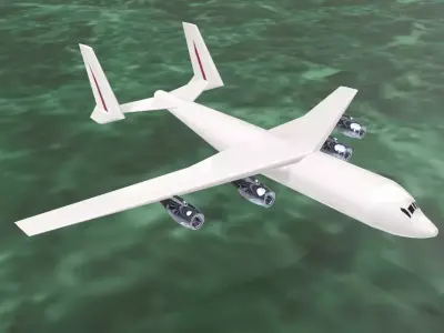 Fictional Twin Tail Heavy Cargo Aircraft 3D model