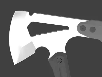 Military Hatchet Low-poly 3D model