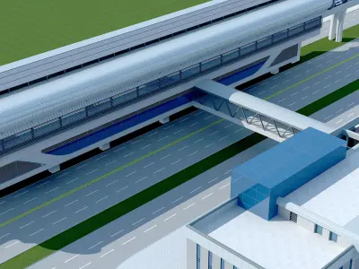 Metro Station 3D model 2