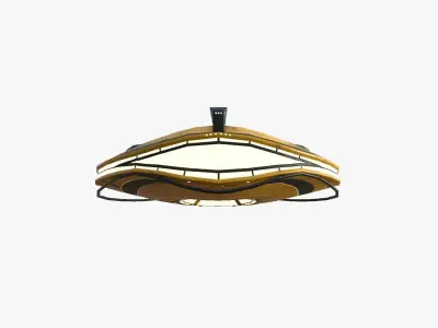 Alien Spaceship UFO D08 Yellow Dirt - Sci Fi Spacecraft Design Low-poly 3D model