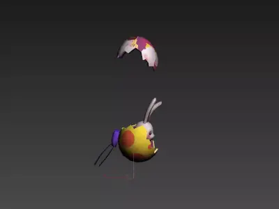 Rabbit egg Low-poly 3D model