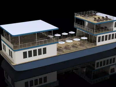 tour boat  3D model