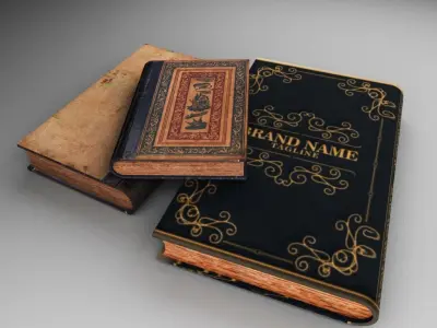 old book Low-poly 3D model