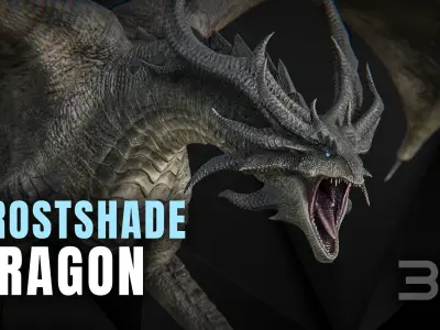 Hellfire Dragon Low-poly 3D model