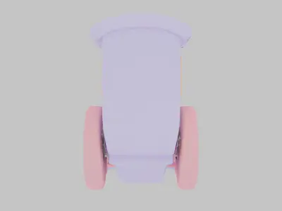 Toon Train Low-poly 3D model