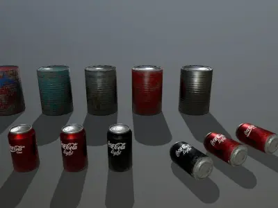 coke can Low-poly 3D model