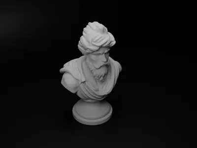Persian Immortal Bust Chess 3D print model get
