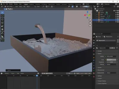 Water falling 3D 3D model