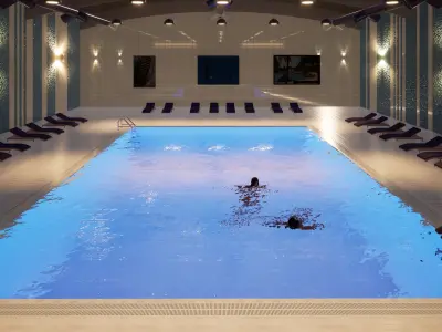 INDOOR SWIMMING POOL Low-poly 3D model