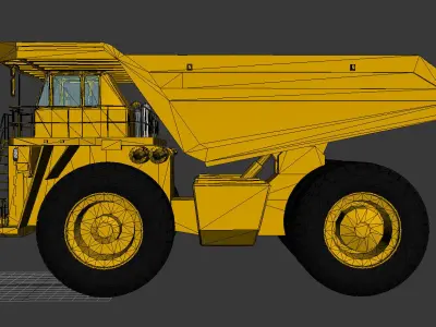 Dump Truck Low-poly 3D model get