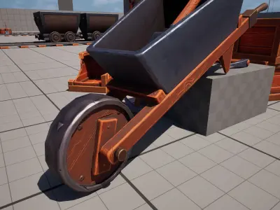 Stylized Mine Props Pack Low-poly 3D model