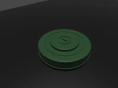 ammunition two gold bullets Free low-poly 3D model