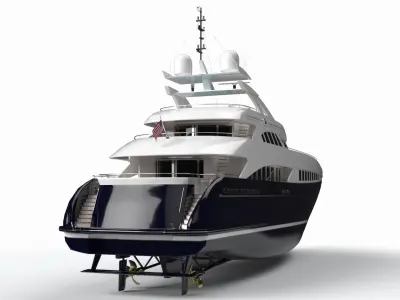 Willie Glory Luxury Yacht Dynamic Simulation 3D model