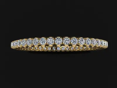 Infinity Diamond Round Bangle 3mm50  3D print model