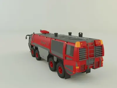 airport fire truck 3D model