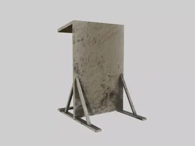 Motor Parts Debris Low-poly 3D model