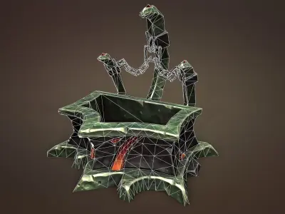 Undead water tank Low-poly 3D model
