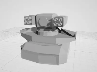 Blender Turret Introduction 3D model