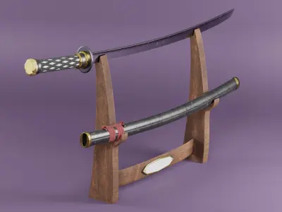 Katana Sword 3D model shop