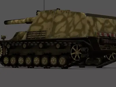  Hummel Self-Propelled Gun 3D Model Low-poly 3D model