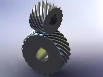 Spiral Gear Free 3D model