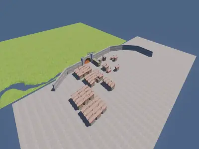 Medieval French Town 3D model