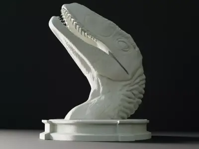 RAPTOR HEAD TROPHY FAN ART 3D print model