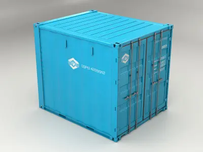  Intermodal Shipping Container 10-foot-long Blue 