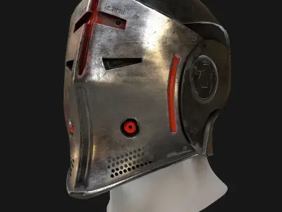 Crusader helmet Free low-poly 3D model purchase