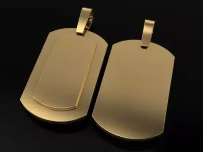 ID Bar Dogtag Pendant Large 3D print model