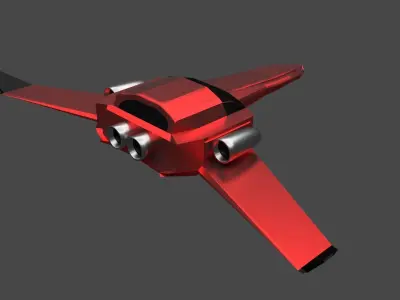 Low-Poly Spaceship fighter jet Low-poly 3D model