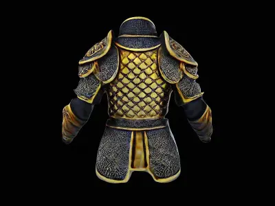gold armor 3D model