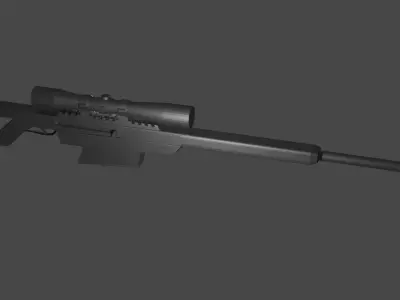 sniper rifle 3D model 22