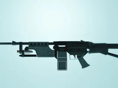 Sci-Fi Machine Gun 3d Model 3D model