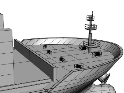Cargo container ship 3D model