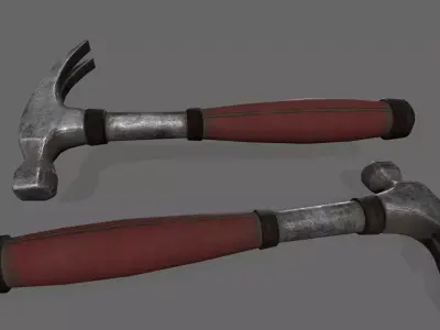 Hammer Low-poly 3D model 18