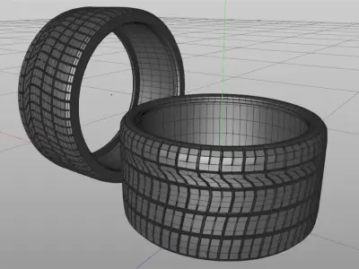 No Logo Tyres 3D model