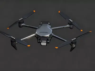 aerial photography drone Low-poly 3D model