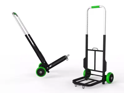 Cart Storage Green 3D model