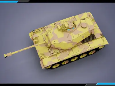 M41 Walker Bulldog Desert theme Low-poly 3D model