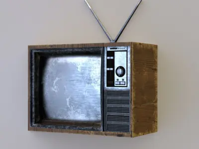 CRT TV Free low-poly 3D model