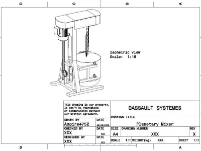 planetary mixer 3D model