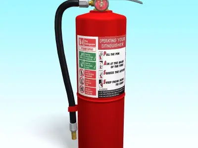 Fire Extinguisher 3D model 13