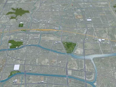 Cixi Ningbo Zhejiang China 70km Free low-poly 3D model