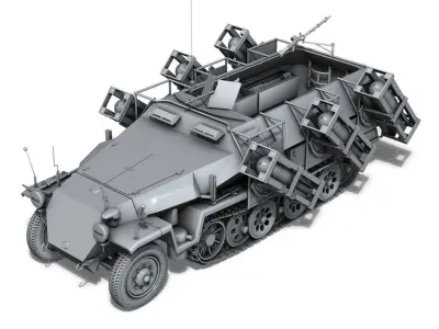 SD KFZ 251 1 - Ausf C - Ground Stuka 3D model