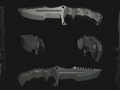 MX-8054 Knife Low-poly 3D model