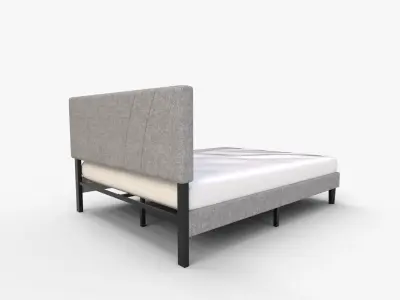 Novilla King Bed Frame and Headboard 3D model